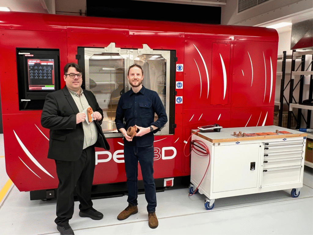 University of Sydney WarpSPEE3D Installation SMH Patrick McCarthy Senior Staff Engineer right and SPEE3D CTO Steven Camilleri left 0jYu9H