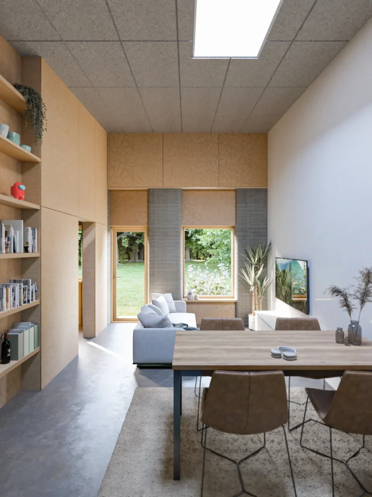 3DCP Group 3D Prints Student Housing in Denmark3DPrint.com | Additive Manufacturing Business 2 Interior v021 768x1024 4Rwo99